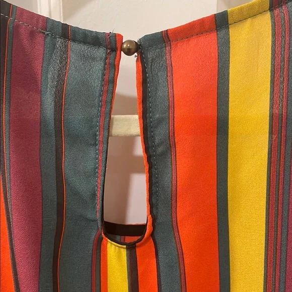 W5 Vintage Vibrant Relaxed Multi Color Women’s Medium Blouse great fall colors! - Picture 5 of 9